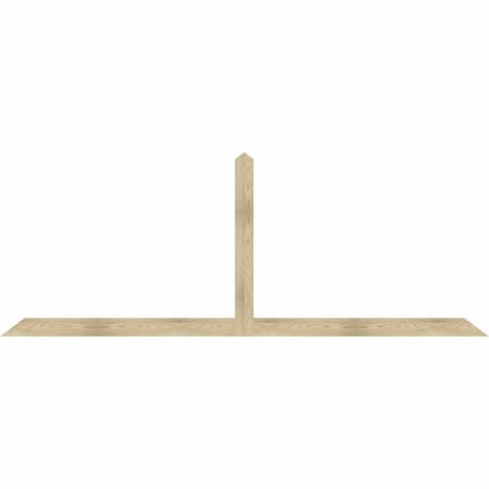 Ekena Millwork Portland Rough Sawn Timber Gable Bracket, Douglas Fir, 108"W x 40"H x 2"D x 4"F, 9/12 Pitch GBW108X40X0204POR00RDF